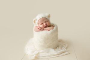 newborn baby cream bear hat