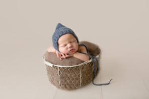 newborn baby boy cream brown studio