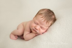 newborn baby boy blanket studio cream