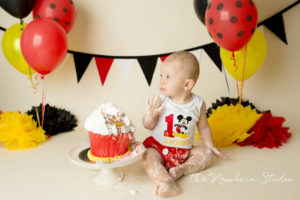 mickey mouse cake smash red yellow black