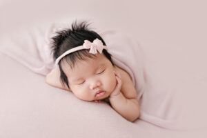 asian baby in pink