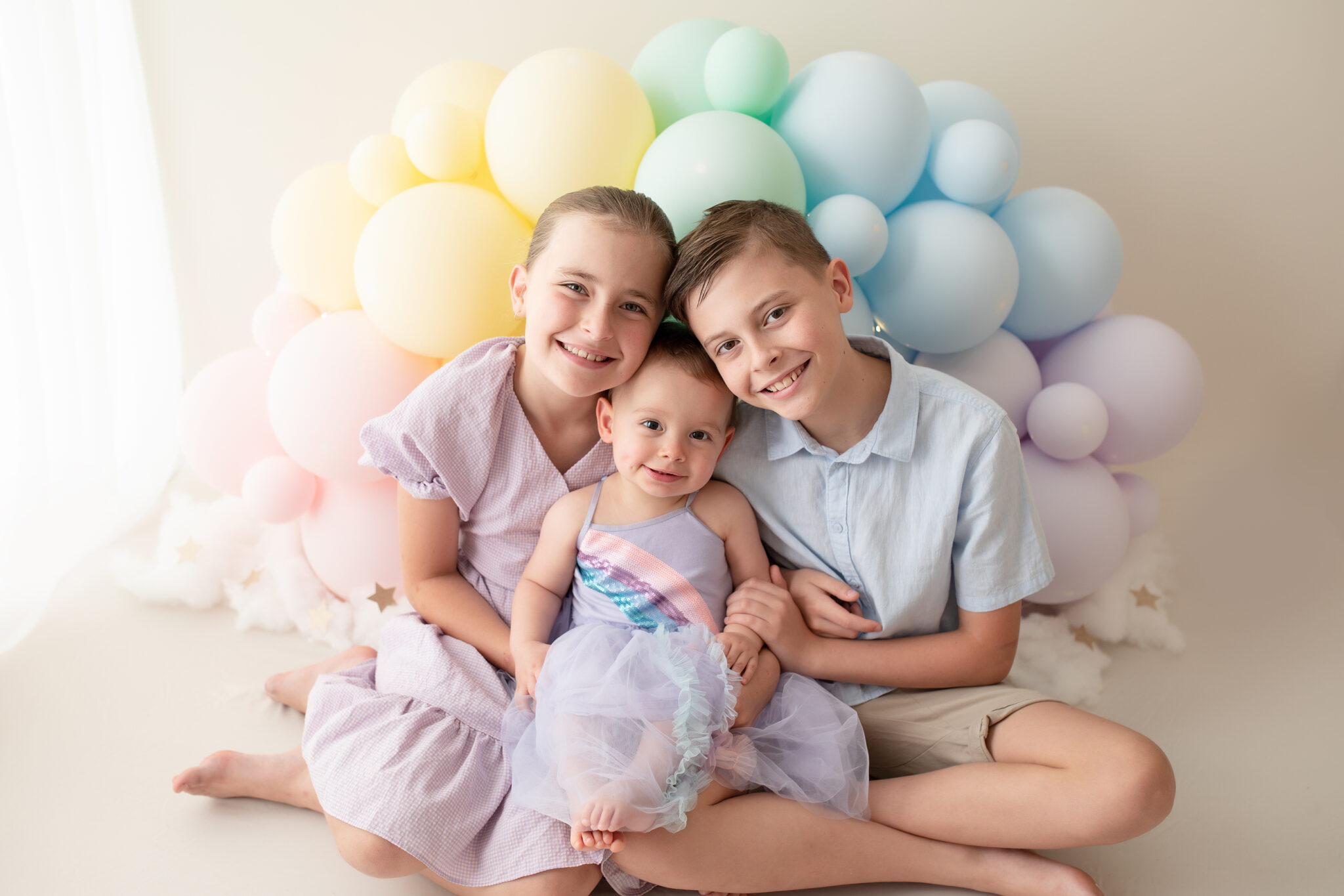 rainbow baby 1st cake smash