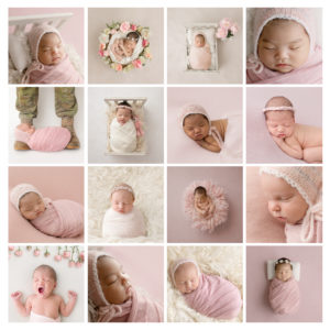 newborn session pink