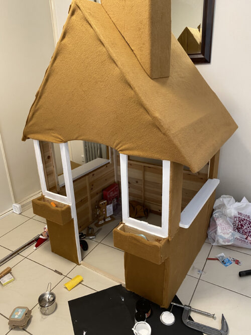Epic Kmart cubby house hack into a lifesize Gingerbread House!
