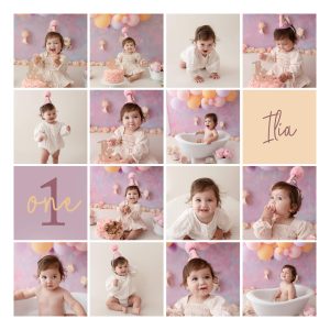 girls cake smash photography session