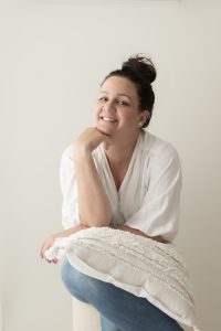 photo of newborn photographer in studio
